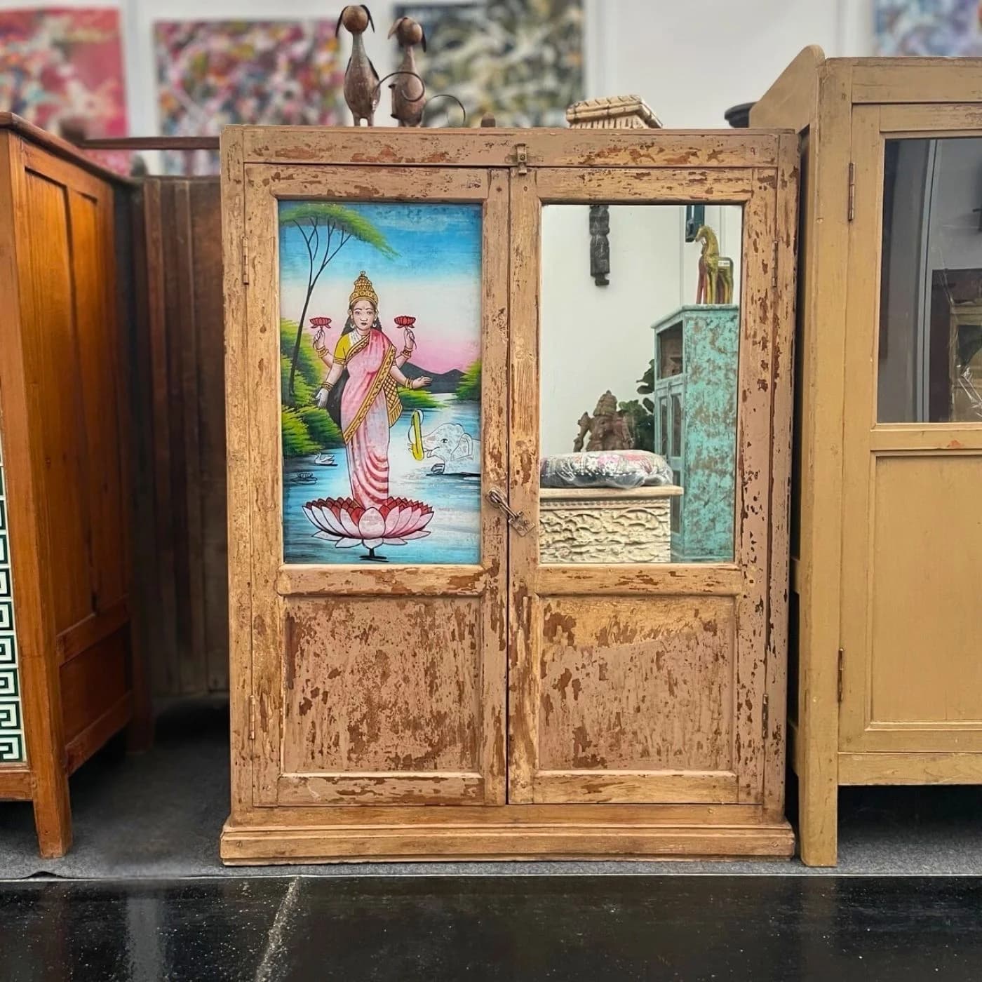 Kasten mit Glasbild