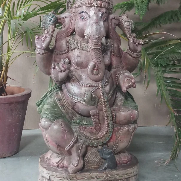 Ganesha Statue Holz