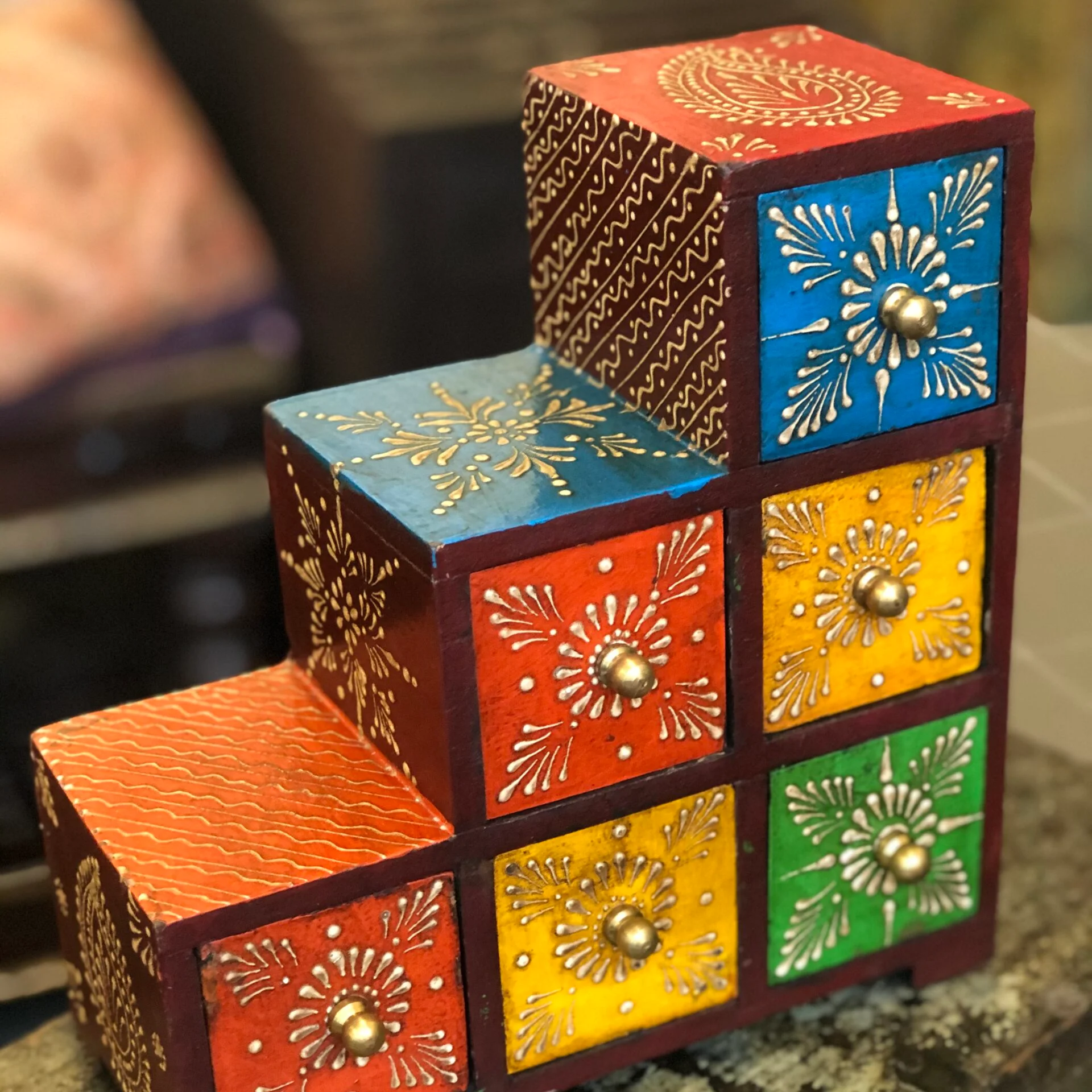 6 Draws Stair Box Holz