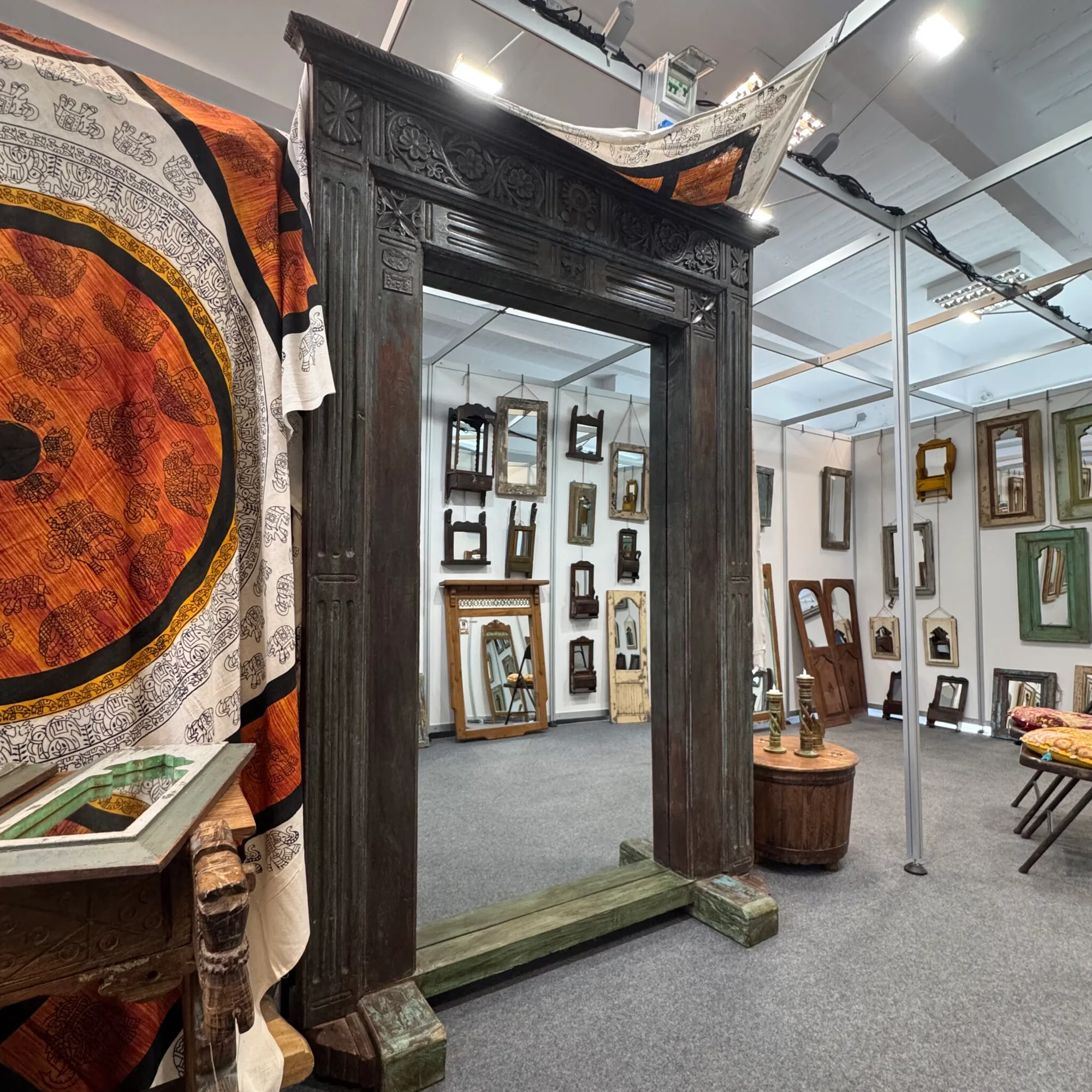 Antik-Portal Echtholz Spiegel