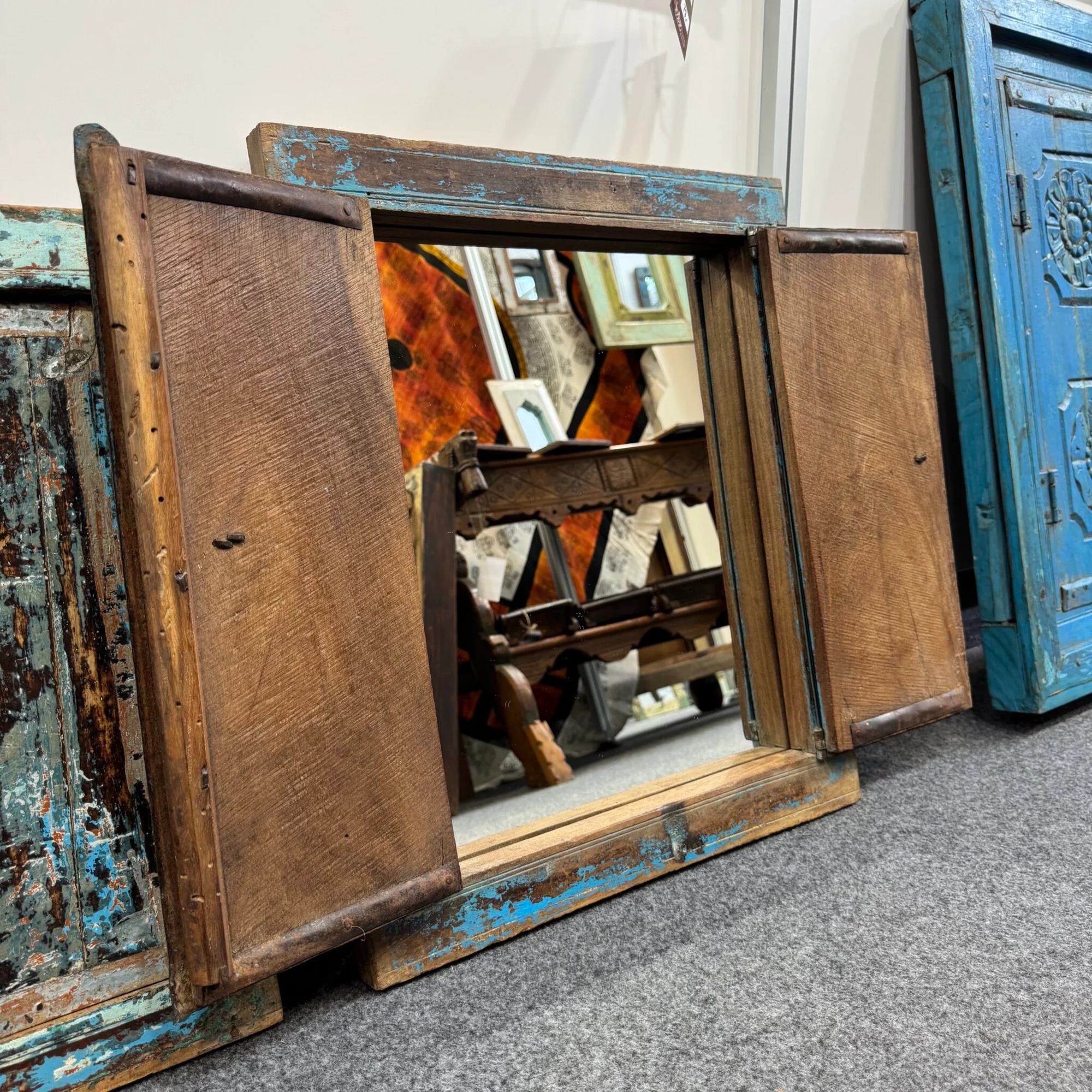 Altholz Fenster Spiegel