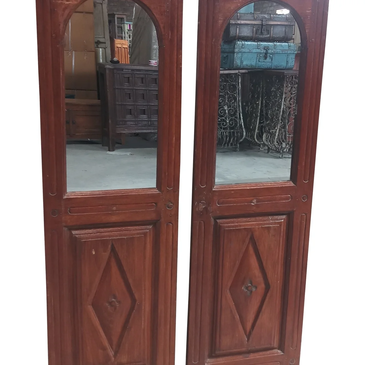 Panel mit Spiegel Holz