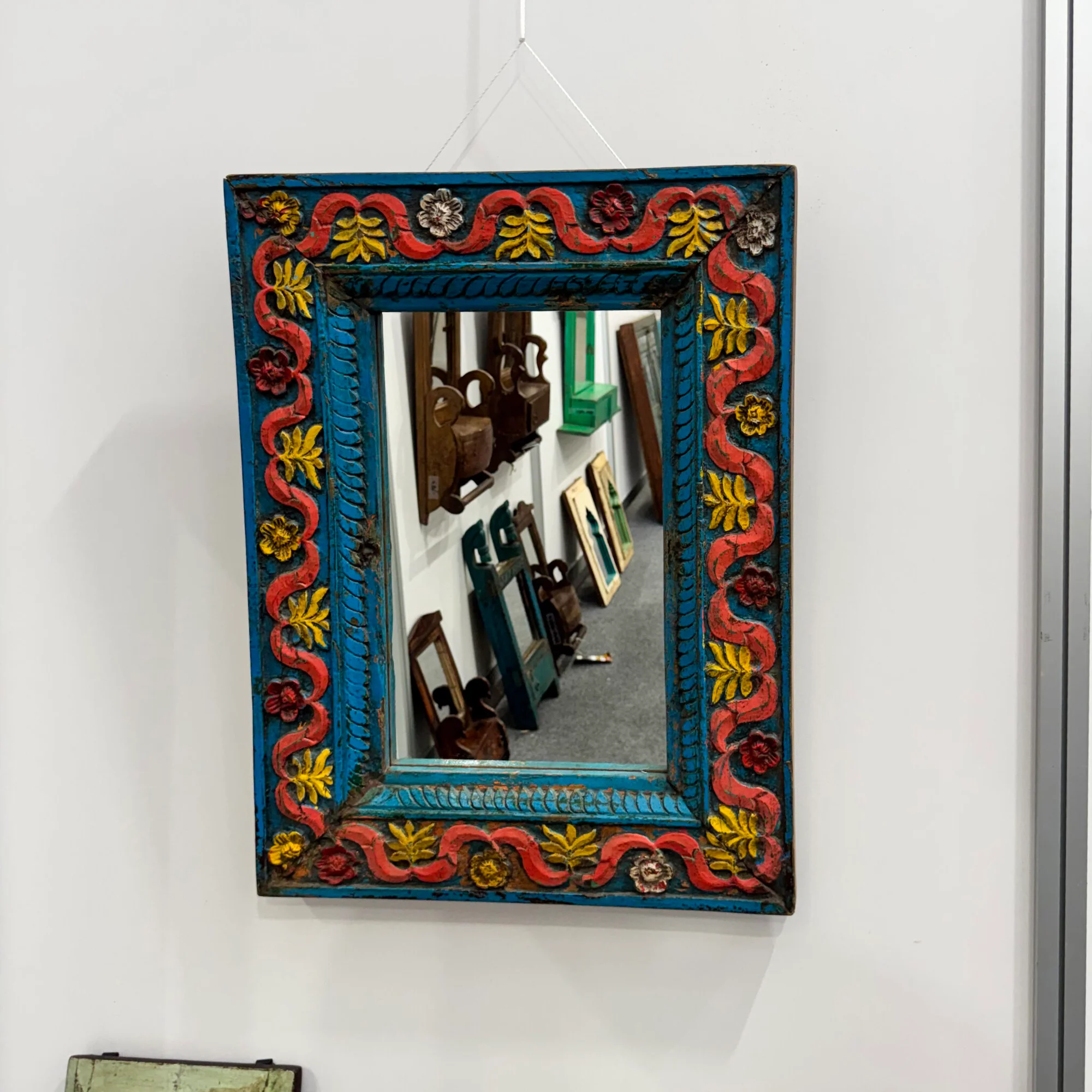 Spiegel Altholz Ornament