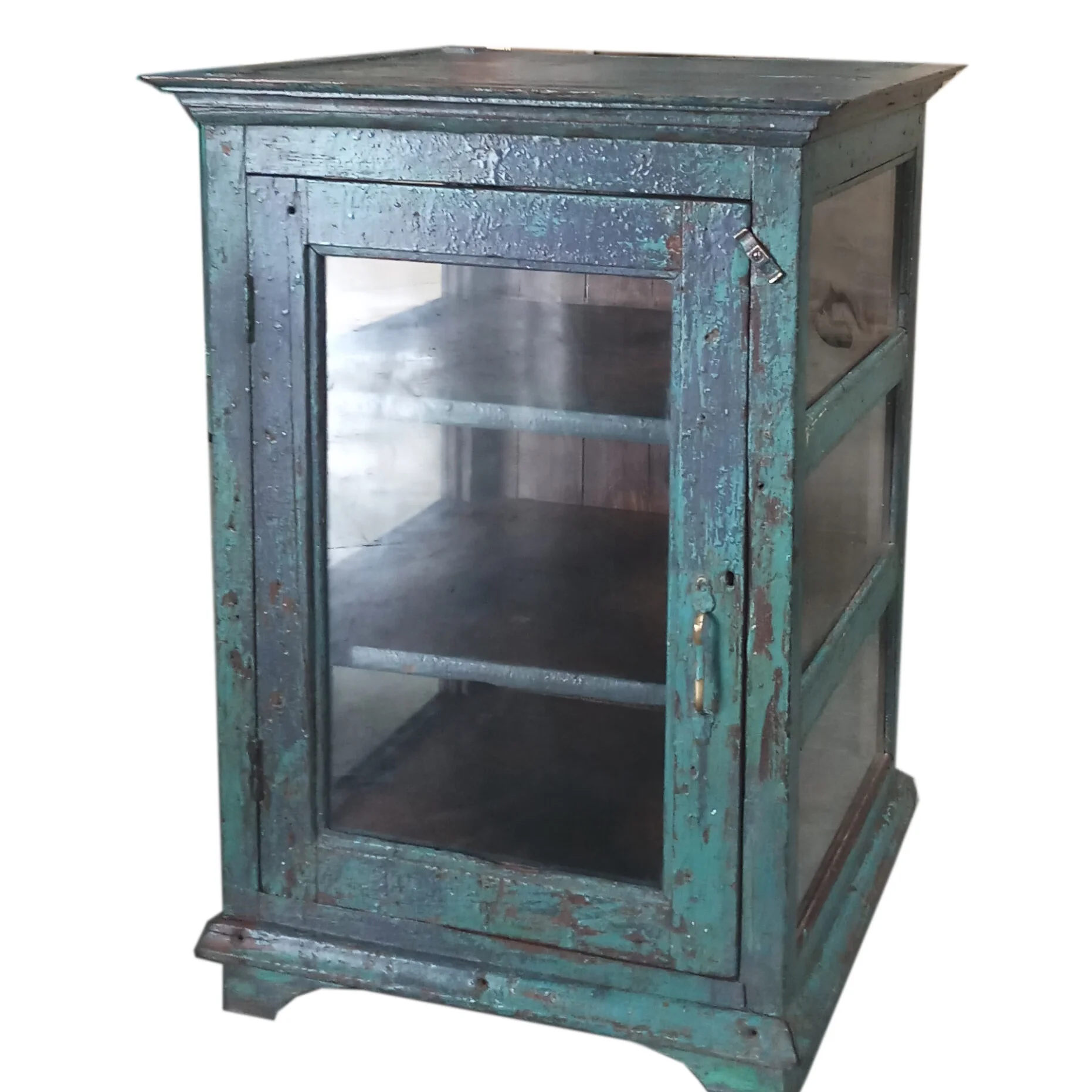 Vitrinenkästchen blau Holz