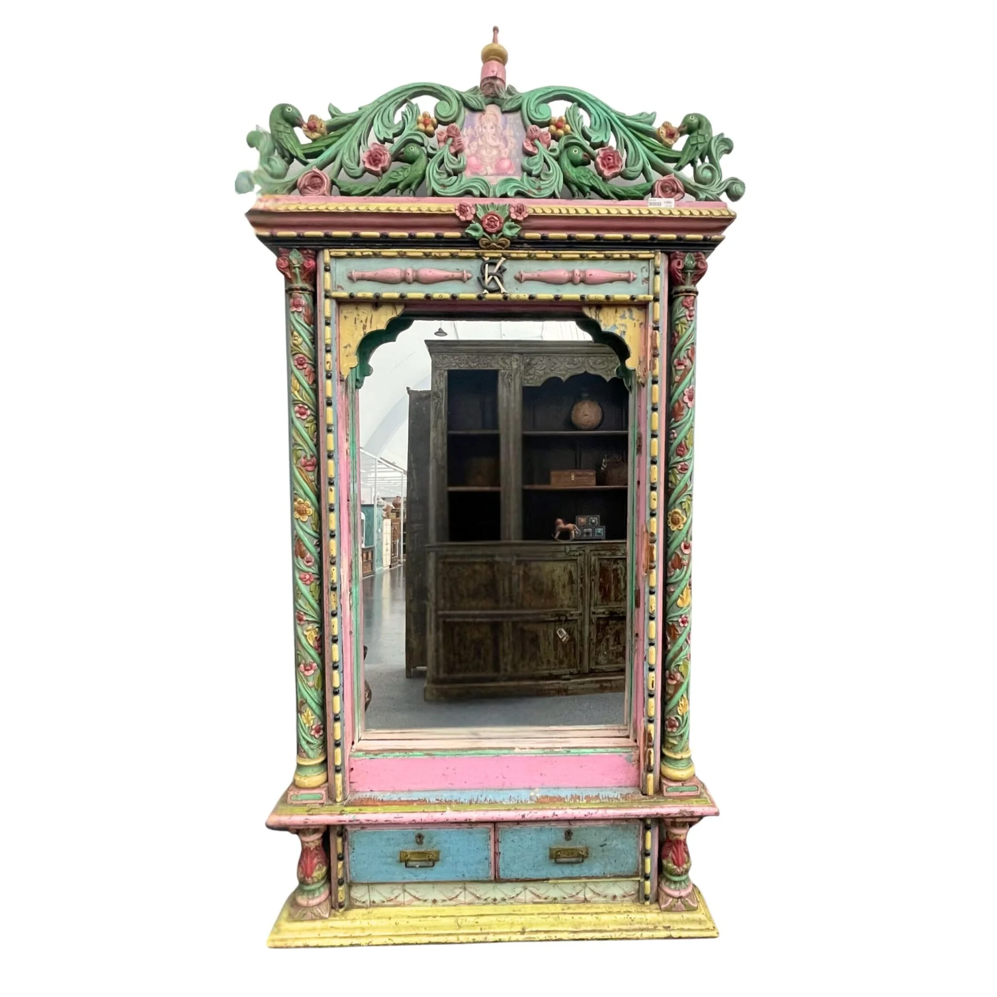 Großer Standspiegel mit Ganesha