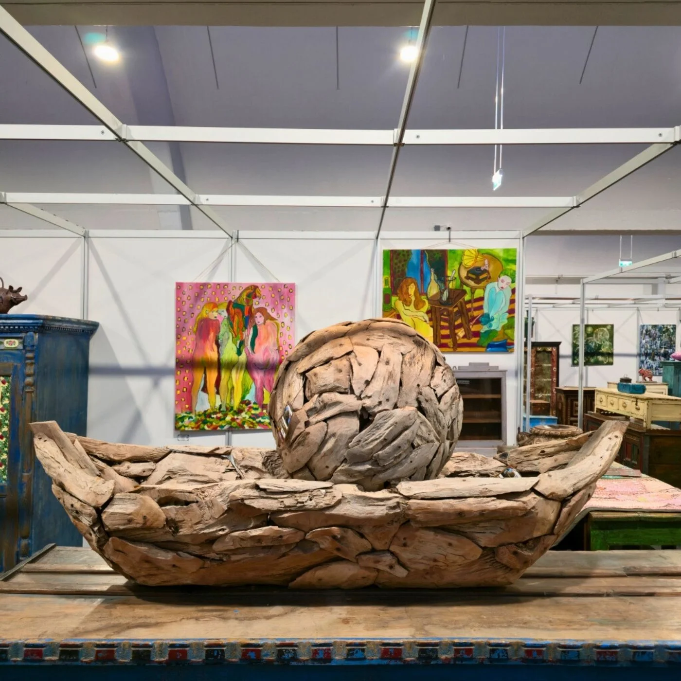 Schwemmholz-Boot – rustikales Naturstück